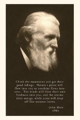 Vintage Journal John Muir Photo with Quote