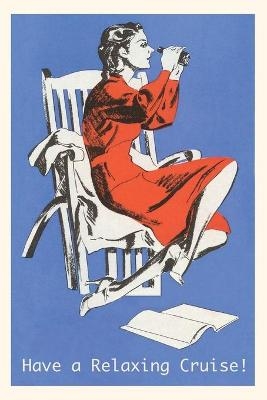 Vintage Journal Woman with Binoculars Postcard