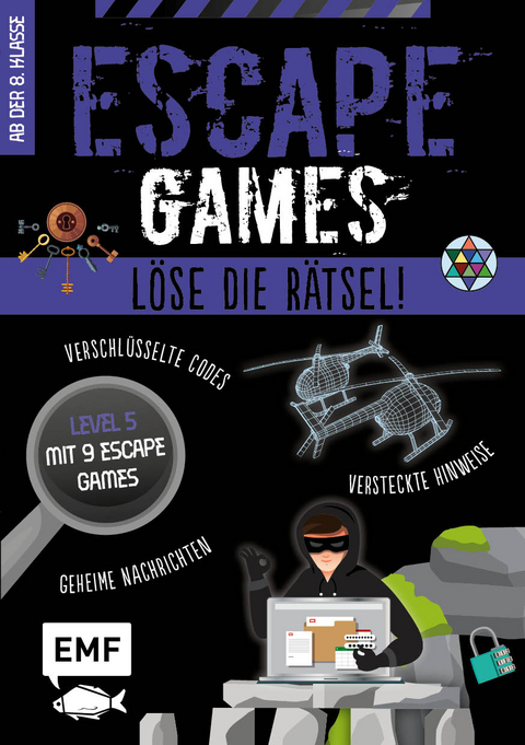 Escape Games Level 5 (lila) – Löse die Rätsel! – 9 Escape Games ab der 8. Klasse - Arnaud Durand, Julien Durand