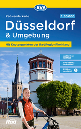 Radwanderkarte BVA Düsseldorf & Umgebung, mit Knotenpunkten der RadRegionRheinland, 1:50.000, reiß- und wetterfest, GPS-Tracks Download, E-Bike geeignet - 