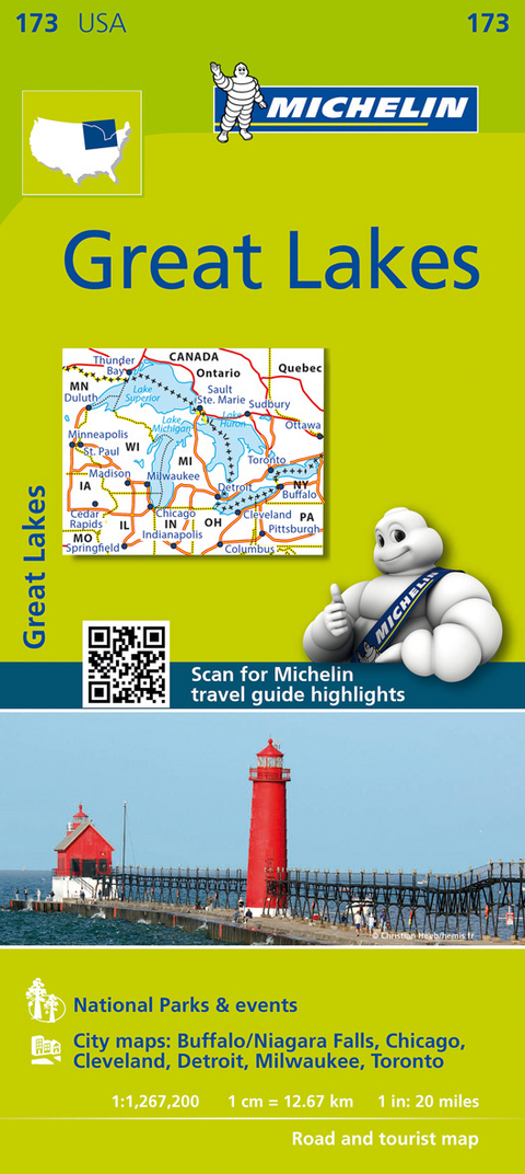 Great Lakes - Zoom Map 173 -  Michelin