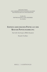 Edition griechischer Papyri aus der Kölner Papyrussammlung - 