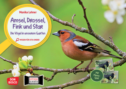 Amsel, Drossel, Fink und Star. Die Vögel in unserem Garten. Kamishibai Bildkarten und Memo-Spiel - Monika Lehner
