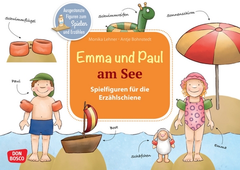 Emma und Paul am See. Erzählschienen-Figurenset, m. 1 Beilage - Monika Lehner