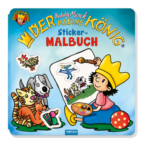 Trötsch Der kleine König Malbuch Stickermalbuch - 