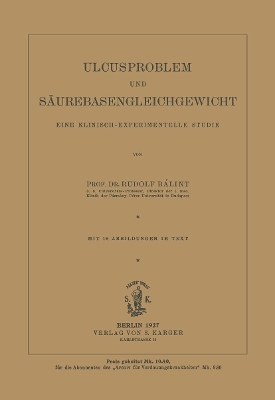 Ulcusproblem und Säurebasengleichgewicht - R. Balint