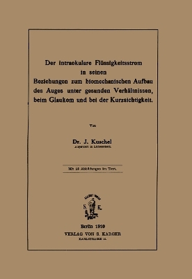 Der intraokulare Flüssigkeitsstrom des Auges - J. Kuschel