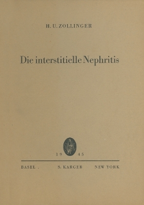 Die interstitielle Nephritis - H.U. Zollinger