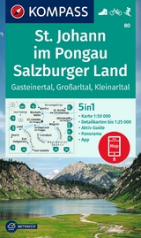 KOMPASS Wanderkarte 80 St. Johann im Pongau, Salzburger Land 1:50.000 - 