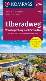 KOMPASS Fahrrad-Tourenkarte Elberadweg 1, Von Schmilka nach Magdeburg 1:50.000 - 