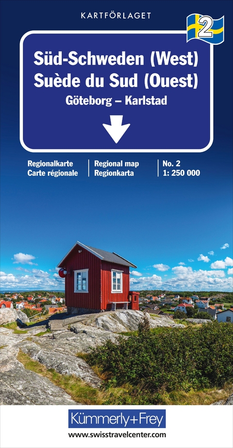 Kümmerly+Frey Regional-Strassenkarte 2 Süd-Schweden (West) 1:250.000