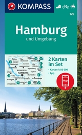 KOMPASS Wanderkarten-Set 725 Hamburg und Umgebung (2 Karten) 1:50.000 - 