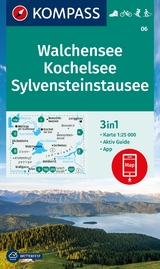 KOMPASS Wanderkarte 06 Walchensee, Kochelsee, Sylvensteinstausee 1:25.000 - 
