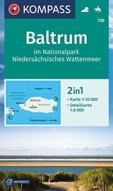 KOMPASS Wanderkarte 730 Baltrum im Nationalpark Niedersächsisches Wattenmeer 1:10.000 - 