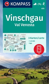 KOMPASS Wanderkarten-Set 670 Vinschgau, Val Venosta (3 Karten) 1:25.000 - 