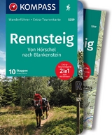 KOMPASS Wanderführer Rennsteig, 10 Etappen mit Extra-Tourenkarte - Franz Wille