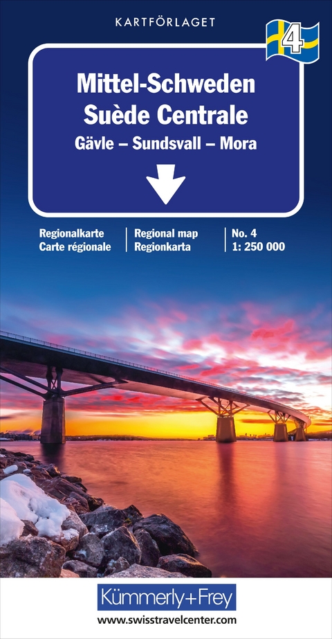 Kümmerly+Frey Regional-Strassenkarte 4 Mittel-Schweden 1:250.000