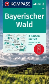 KOMPASS Wanderkarten-Set 198 Bayerischer Wald (3 Karten) 1:50.000 - 