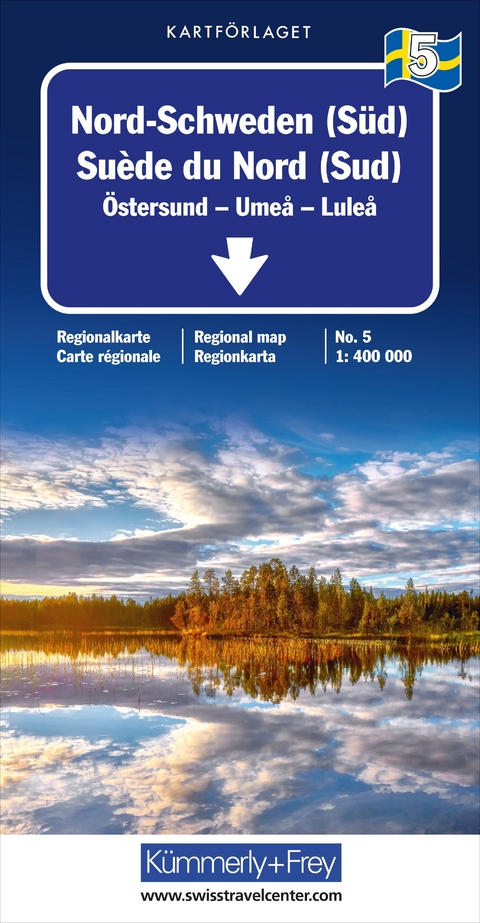 Kümmerly+Frey Regional-Strassenkarte 5 Nord-Schweden (Süd) 1:400.000