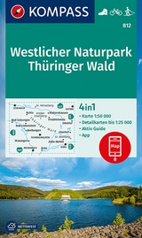 KOMPASS Wanderkarte 812 Westlicher Naturpark Thüringer Wald 1:50.000