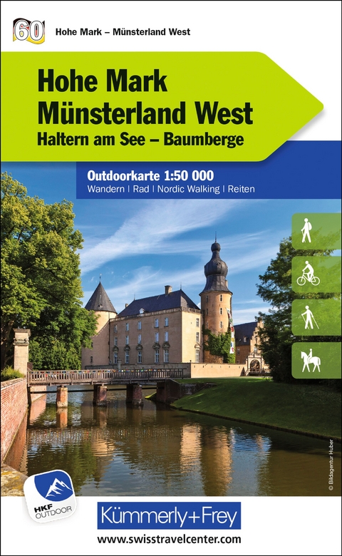 Kümmerly+Frey Outdoorkarte Deutschland 60 Hohe Mark, Münsterland West 1:50.000