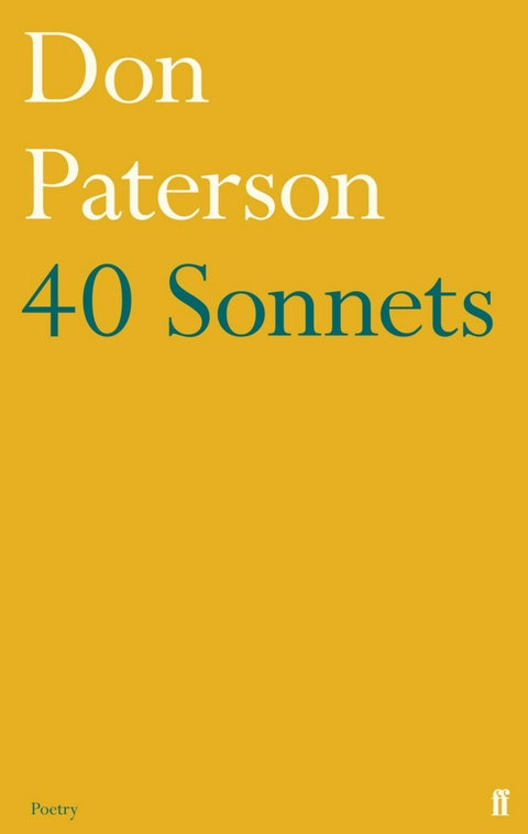 40 Sonnets -  Don Paterson