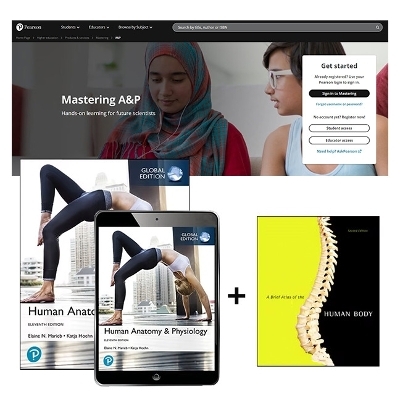 Human Anatomy & Physiology, Global Edition + A Brief Atlas of the Human Body + Mastering A&P with Pearson eText - Elaine Marieb, Katja Hoehn, Matt Hutchinson, Jon Mallatt, Patricia Wilhelm