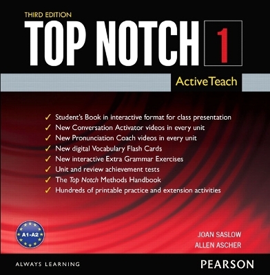 TOP NOTCH 1                3/E ACTIVE TEACH         381050 - Joan Saslow, Allen Ascher