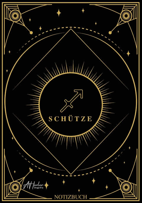 Edles Notizbuch Sternzeichen Schütze | Designed by Alfred Herler - Alfred Herler