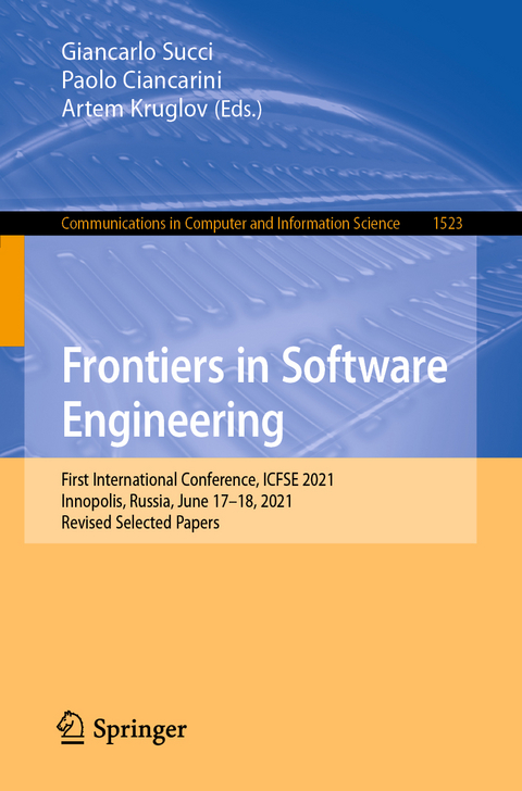 Frontiers in Software Engineering - 
