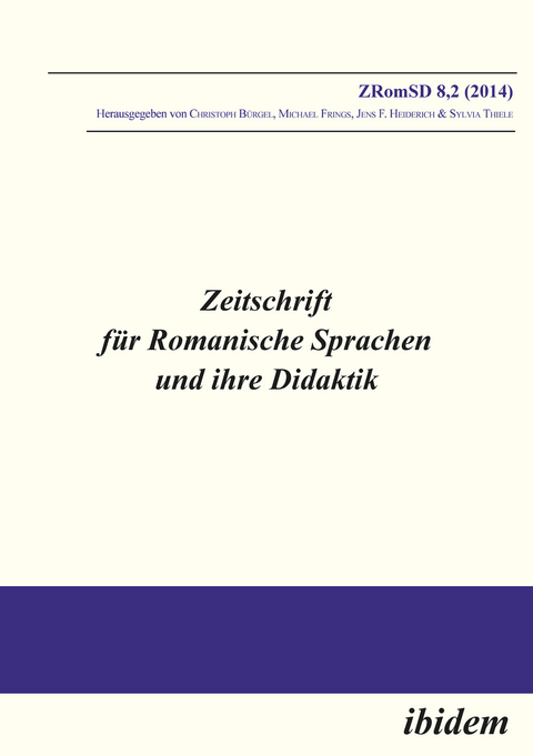 Zeitschrift für Romanische Sprachen und ihre Didaktik - 