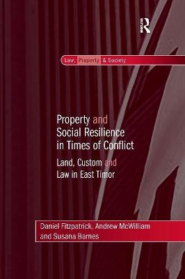 Property and Social Resilience in Times of Conflict - Daniel Fitzpatrick, Andrew McWilliam, Susana Barnes