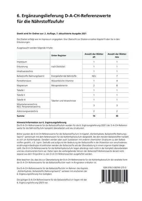 6. Ergänzungslieferung