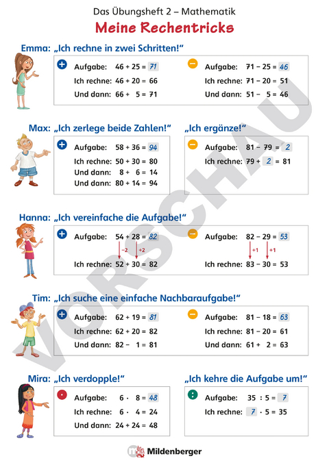 Das Übungsheft Mathematik 2 – Poster Meine Rechentricks - Nina Simon, Hendrik Simon