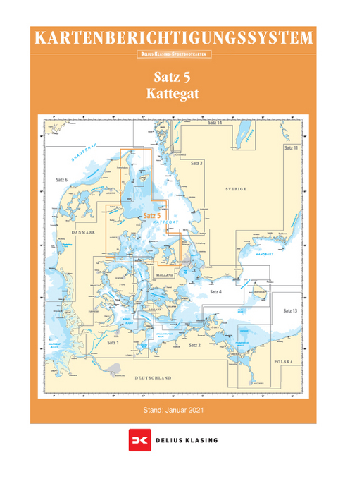 Berichtigung Sportbootkarten Satz 5: Kattegat (Ausgabe 2022)