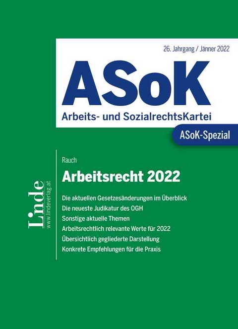 ASoK-Spezial Arbeitsrecht 2022 - Thomas Rauch