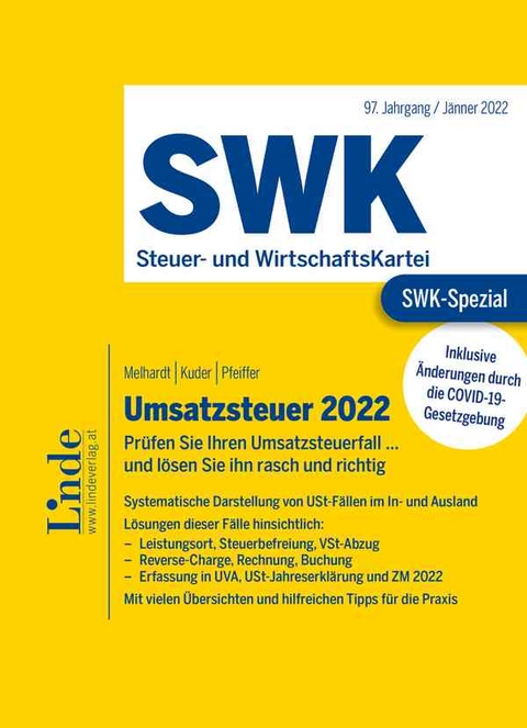 SWK-Spezial Umsatzsteuer 2022 - Stefan Melhardt, Bernhard Kuder, Sebastian Pfeiffer