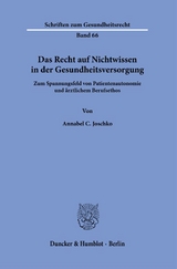 Das Recht auf Nichtwissen in der Gesundheitsversorgung. - Annabel C. Joschko