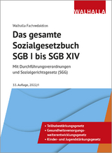 Das gesamte Sozialgesetzbuch SGB I bis SGB XIV -  Walhalla Fachredaktion