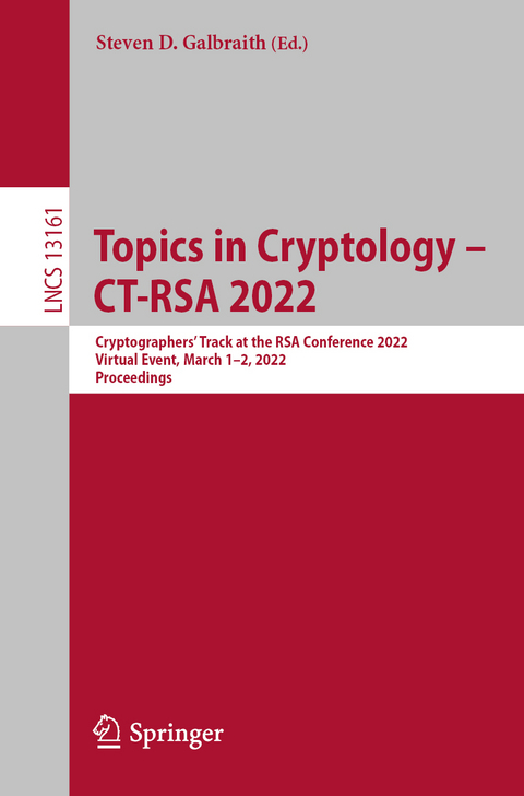 Topics in Cryptology – CT-RSA 2022 - 