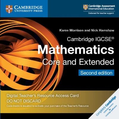 Cambridge IGCSE® Mathematics Core and Extended Cambridge Elevate Teacher's Resource Access Card - Karen Morrison, Nick Hamshaw