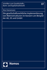 Die gesellschaftsrechtliche Implementierung von Matrixstrukturen im Konzern am Beispiel der AG, SE und GmbH - Nico Hannemann