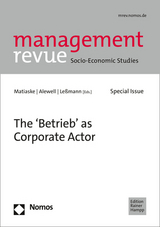 The ‘Betrieb’ as Corporate Actor - 