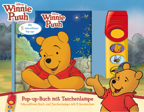 Disney Winnie Puuh - Pop-up-Buch und Taschenlampe mit 5 Geräuschen - 