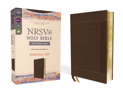 NRSVue, Holy Bible with Apocrypha, Personal Size, Leathersoft, Brown, Comfort Print -  Zondervan