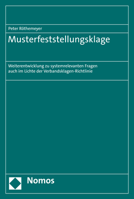 Musterfeststellungsklage - Peter Röthemeyer