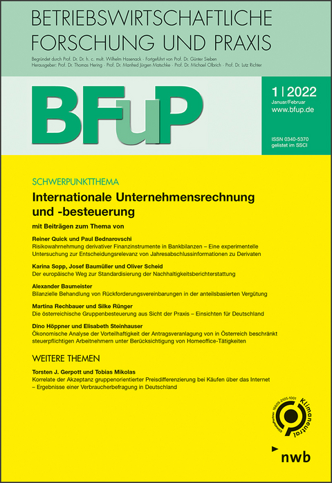 Internationale Unternehmensrechnung und -besteuerung