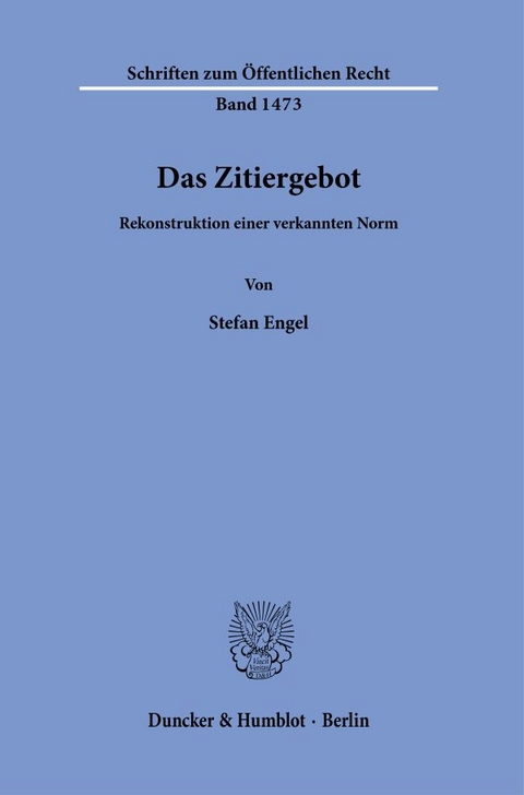 Das Zitiergebot. - Stefan Engel