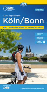 ADFC-Regionalkarte Köln/Bonn, 1:75.000, mit Tagestourenvorschlägen, reiß- und wetterfest, E-Bike-geeignet, mit Knotenpunkten, GPS-Tracks-Download - 