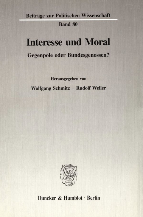 Interesse und Moral. - 